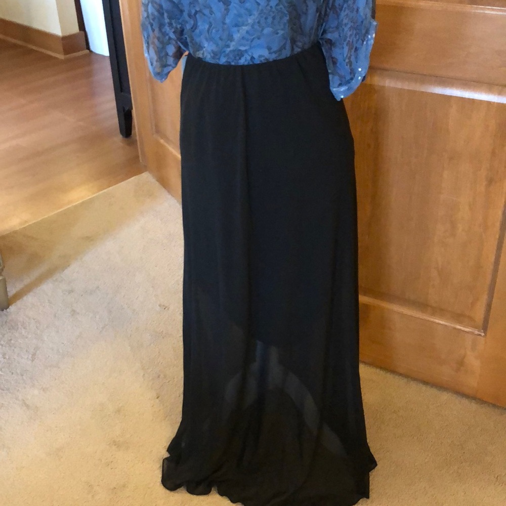 Black Maxi Layered Skirt Evening Wear